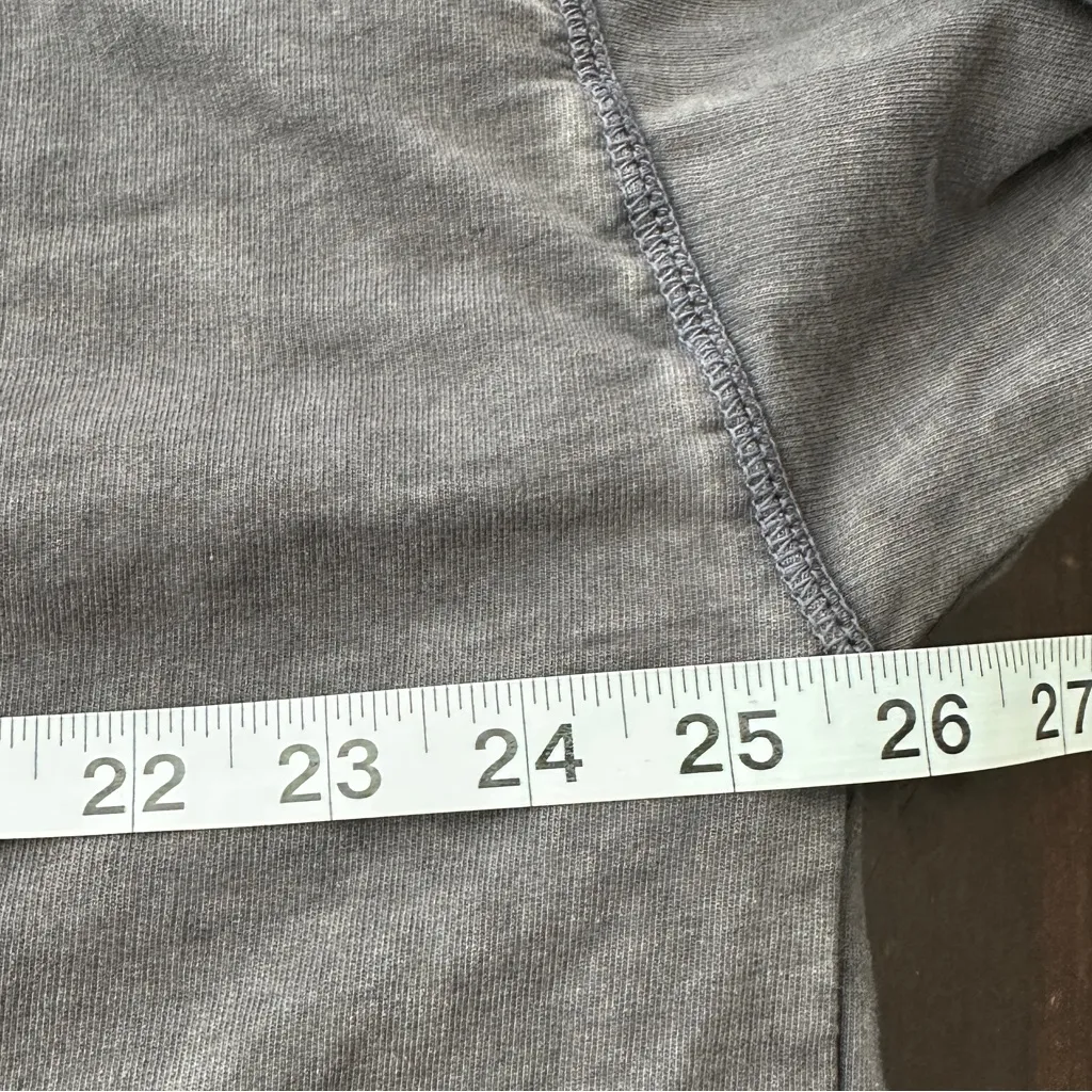 Aerie Charcoal Long Sleeve cotton raw edge sweatshirt L - Image 8