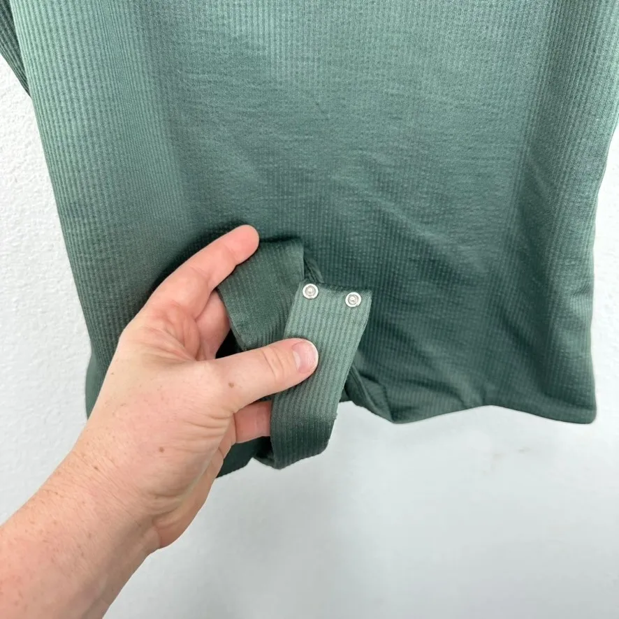 BP Ribbed‎ Tank Top Bodysuit Green Racerback Sleeveless Casual Women's Size L - Image 6