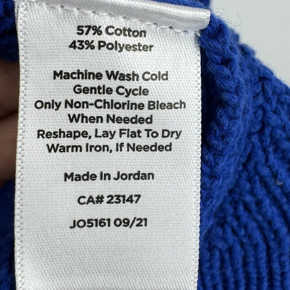 Talbots Cotton Scoop Neck Raglan Sleeve Sweater Cobalt Royal Blue Plus Size 2X - Image 5