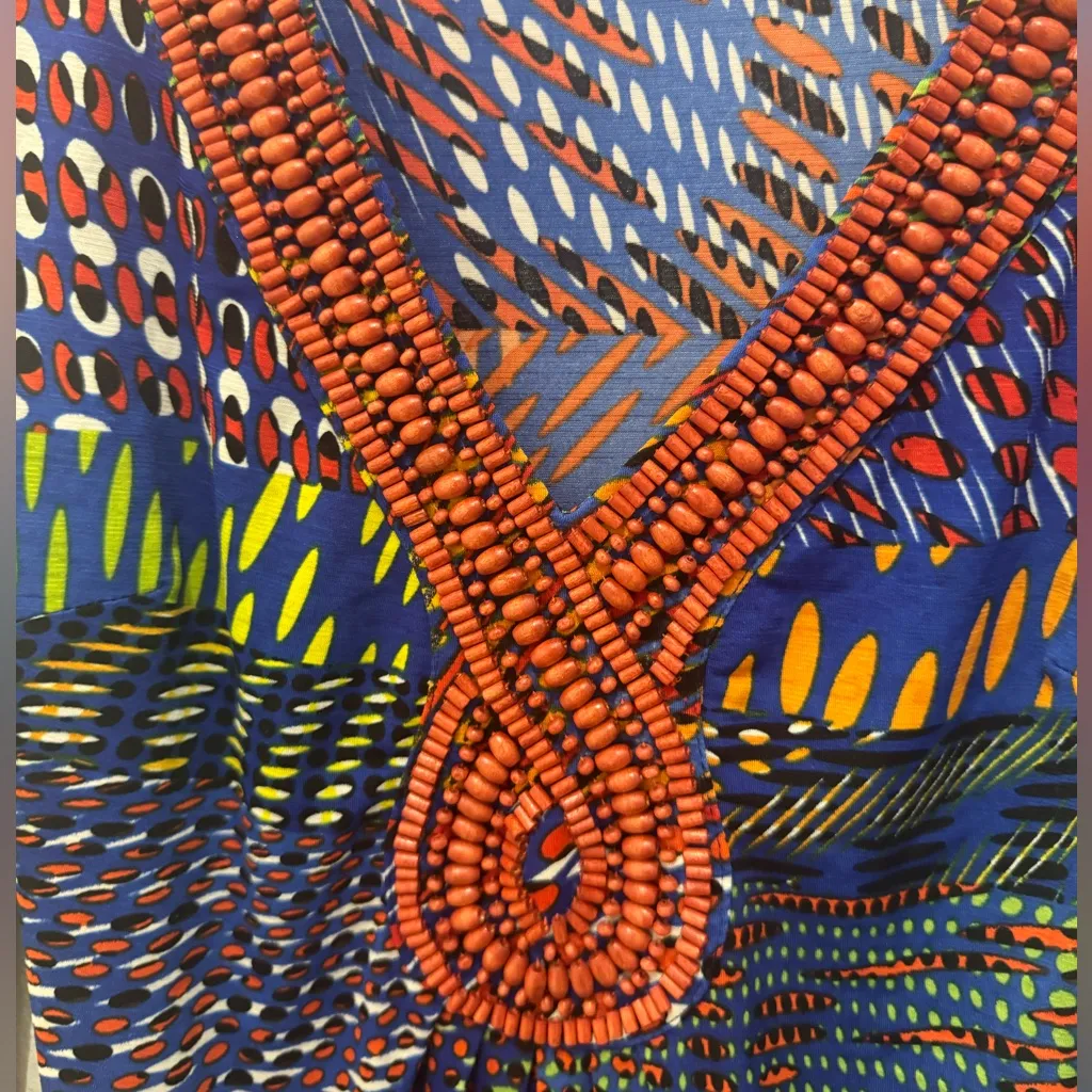 Joseph Ribkoff Multicolor V-Neck Patterned Dress - Image 5