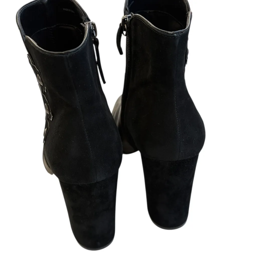 Like New White House Black Market Leather Kaydyn Heeled Boots Black Size 10 - Image 4