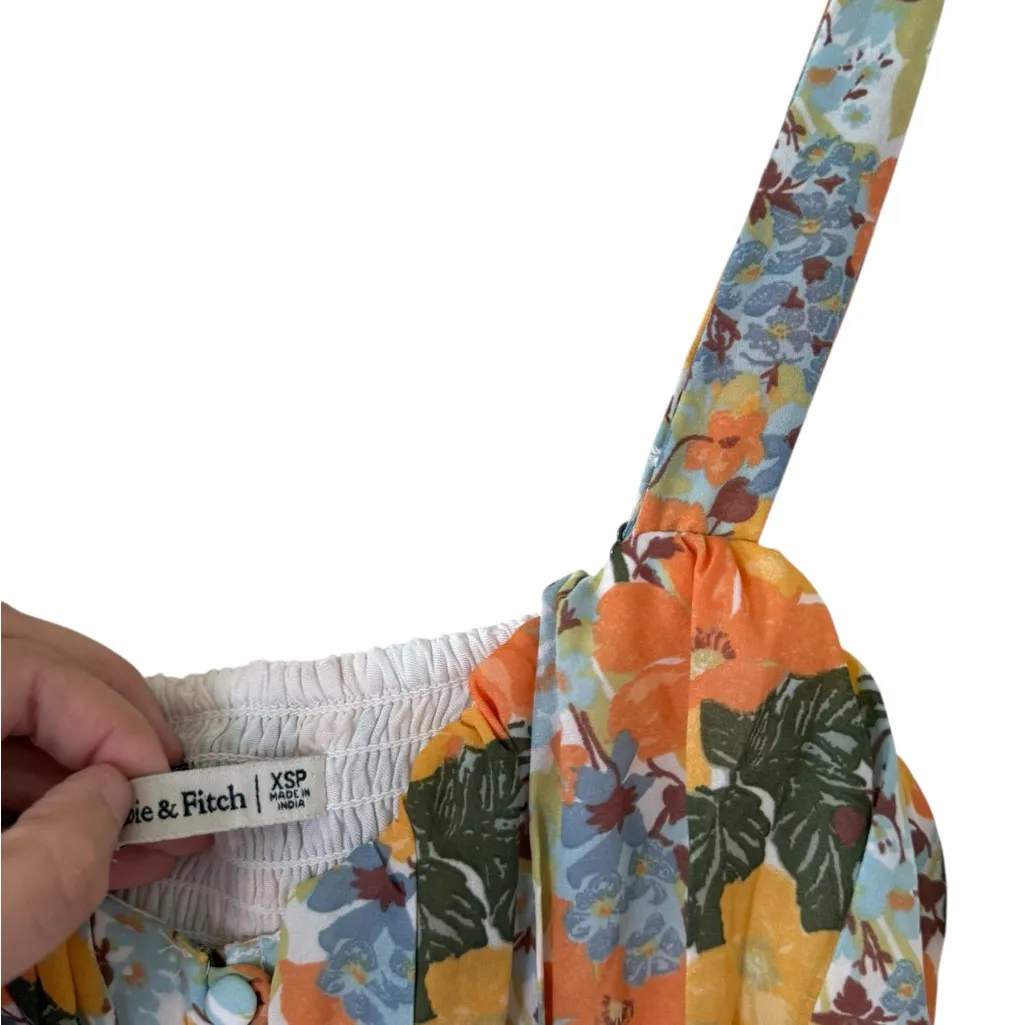 Abercrombie & Fitch Yellow Floral Midi Dress - Image 5