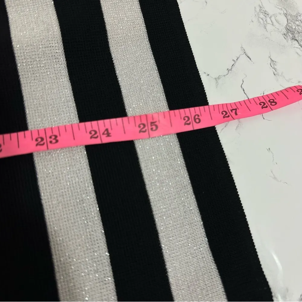 NWT Misook metallic striped blazer jacket Sz L silver black - Image 4