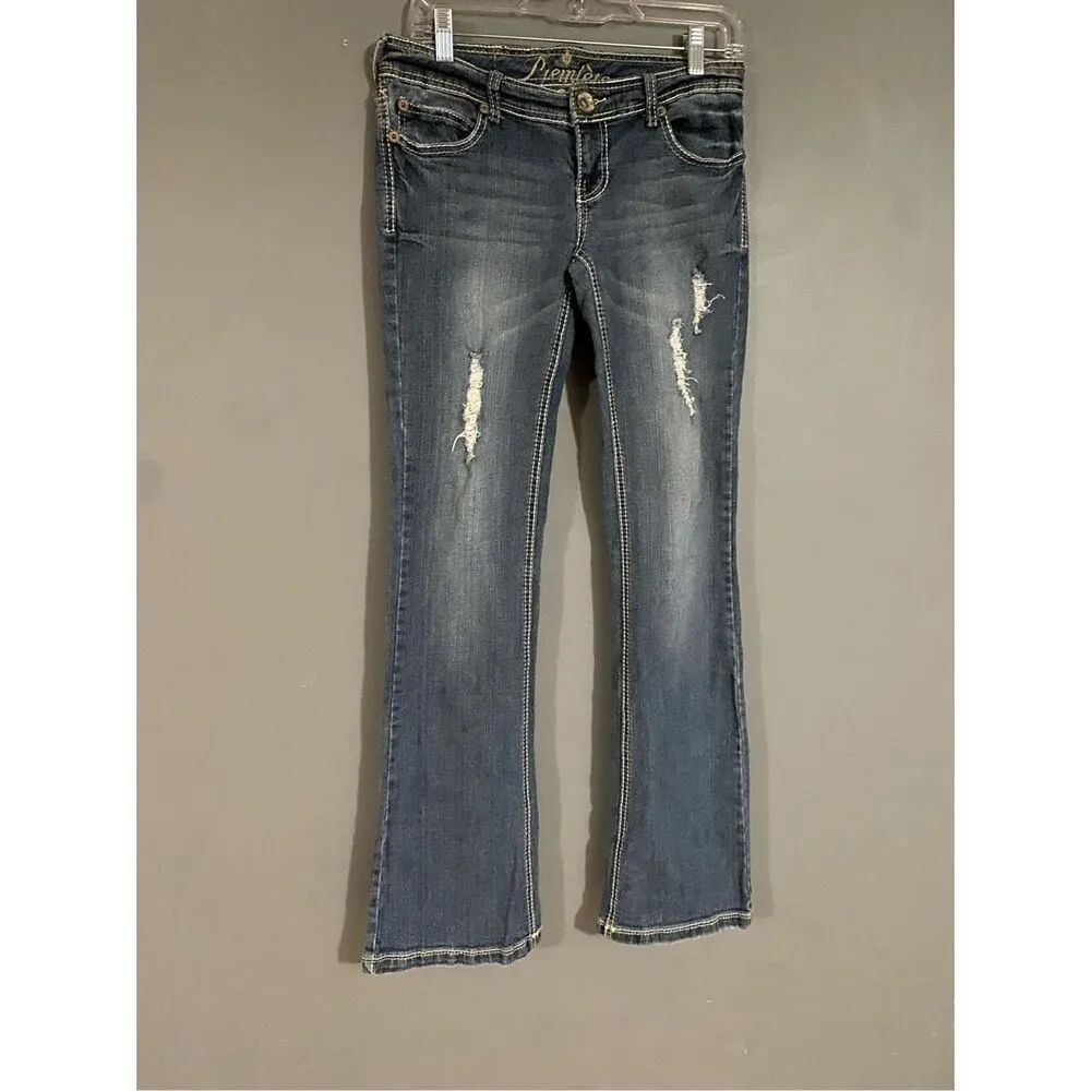 Rue 21 Light Wash Premiere Curvy Straight Leg Jeans Size 3/4 NWOT - Image 2