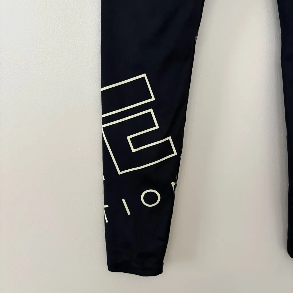 P.E Nation Transmission Leggings High Rise Logo Ankle Black Size M Size M - Image 7