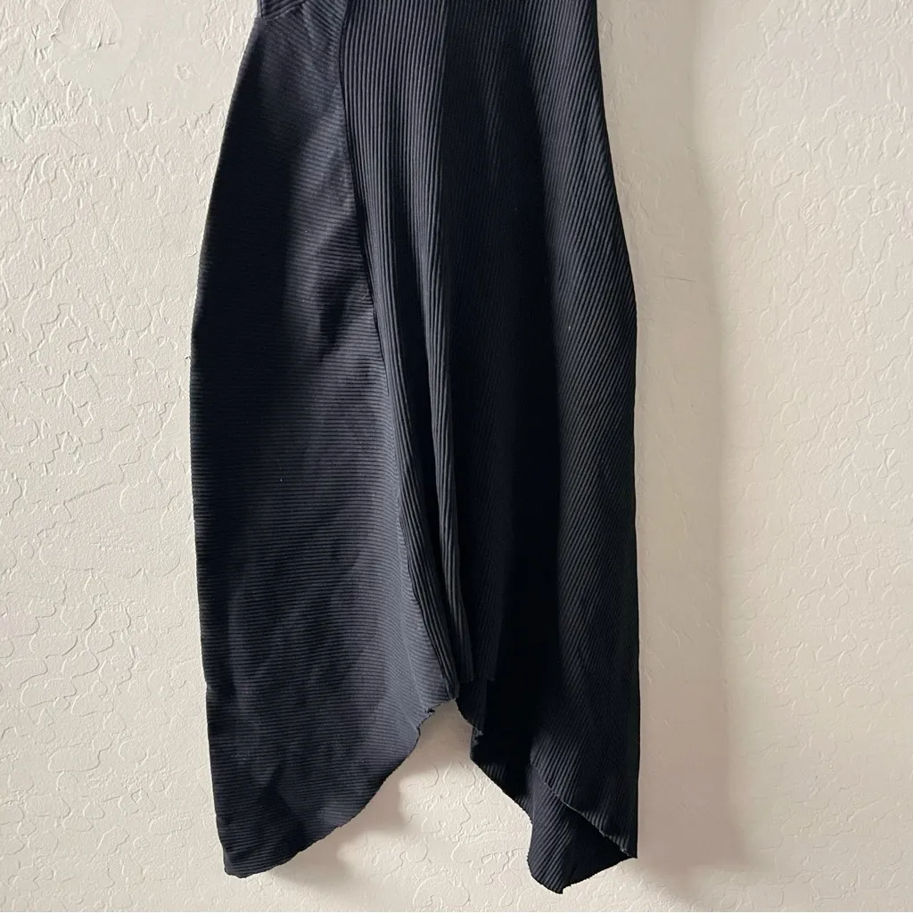 All Saints Gia Ribbed Asymmetrical Midi Dress - Image 4