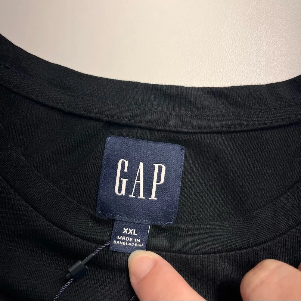 Gap  Black Flutter Sleeve Boxy T-Shirt - Image 6