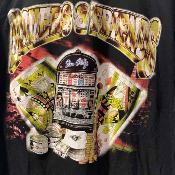 Lovers & Friends Black Graphic Concert Shirt Las Vegas 2022 Size XL EUC #1851 - Image 2