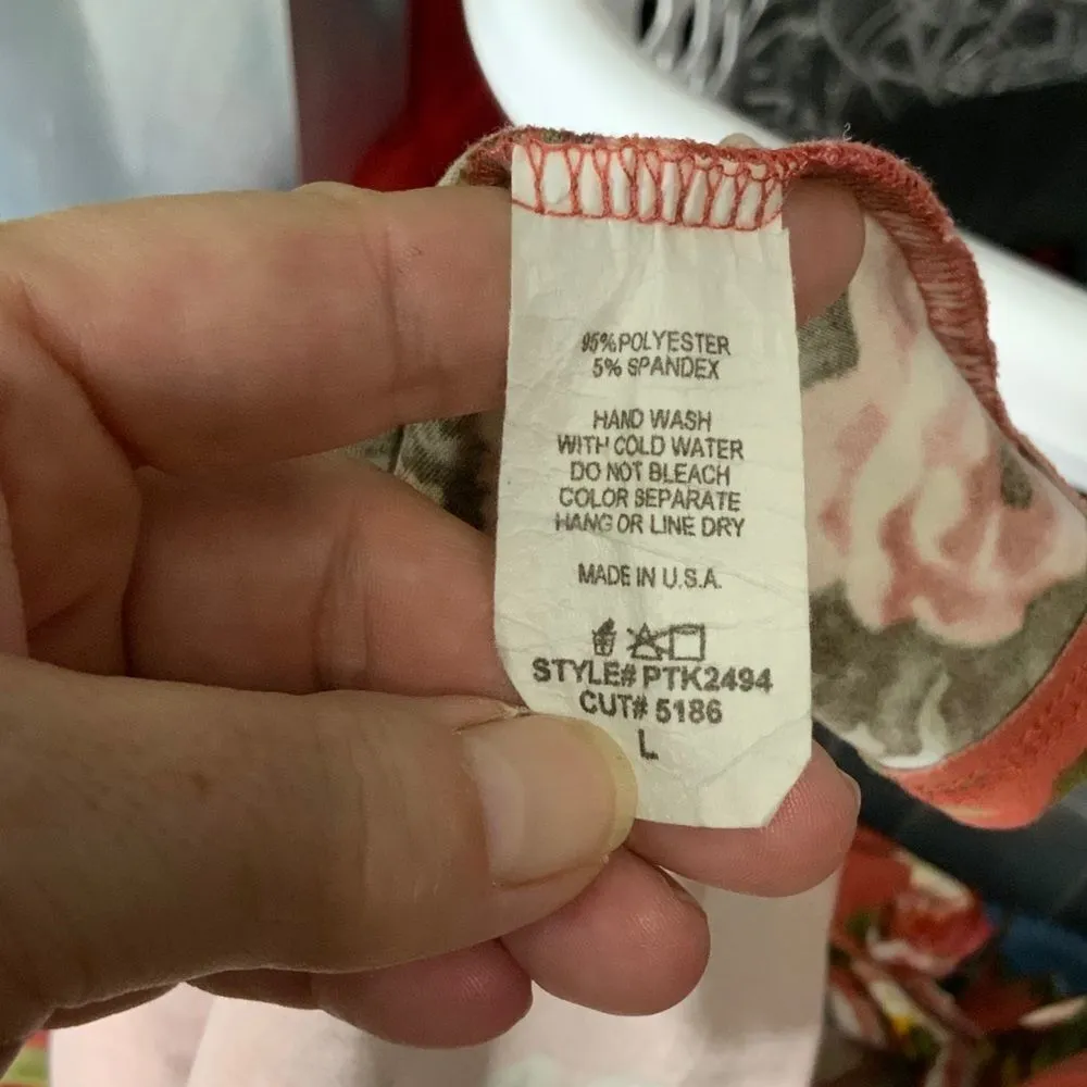 Old Navy Orange & Gray Long Sleeve Button Front Casual Flannel Collared Shirt XS - Image 11