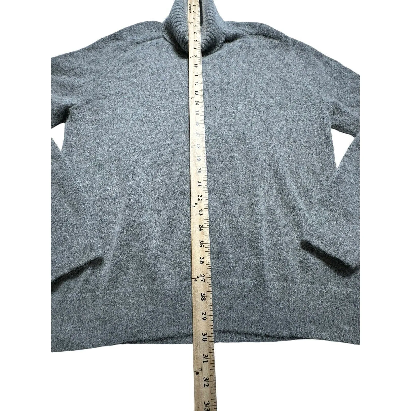 Brooks Brothers Gray Alpaca Wool Large Fluffy Pullover Sweater Women’s #IJ3-5 - Image 5