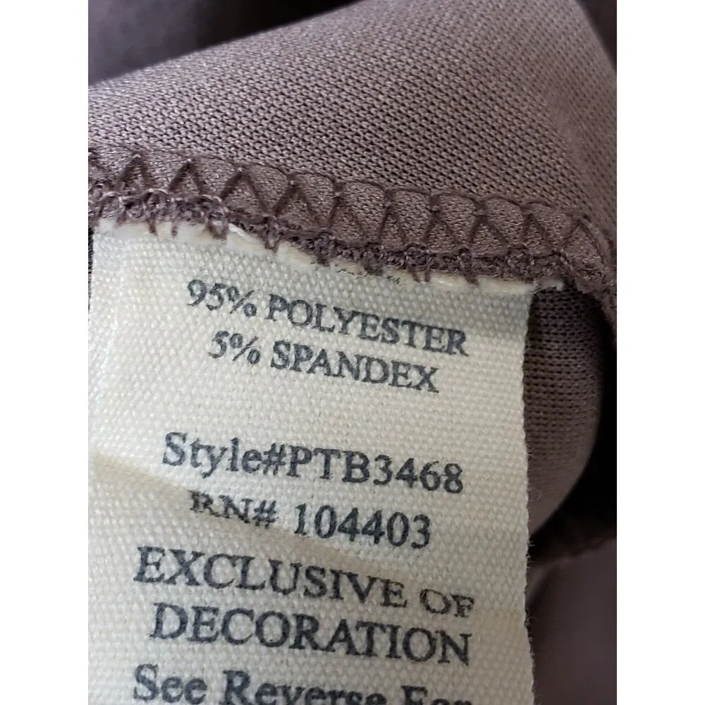 Womens Coat Dress Tan Polyester Belted Long Sleeve Lapel Collared 2X Size XXL - Image 8