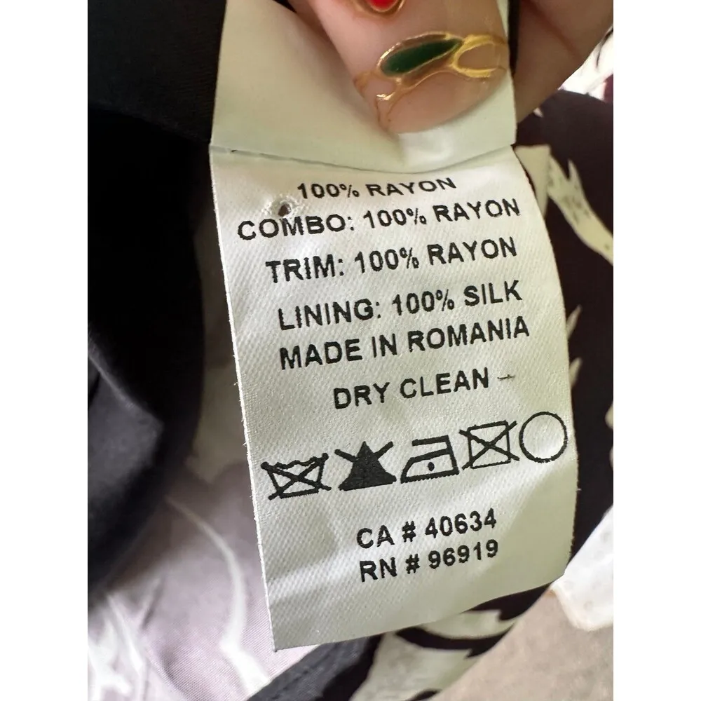 Marc Jacobs Women's 100% Cupro Vegan Luxury Hawaiian Inspired Designer Dress 10 - Image 9