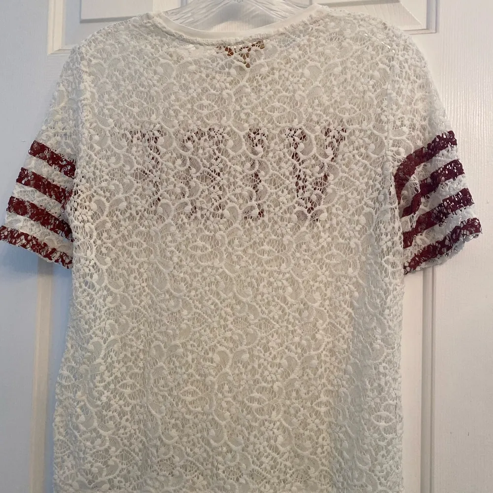 ZARA  “Vibe” white lace crop Top M - Image 3