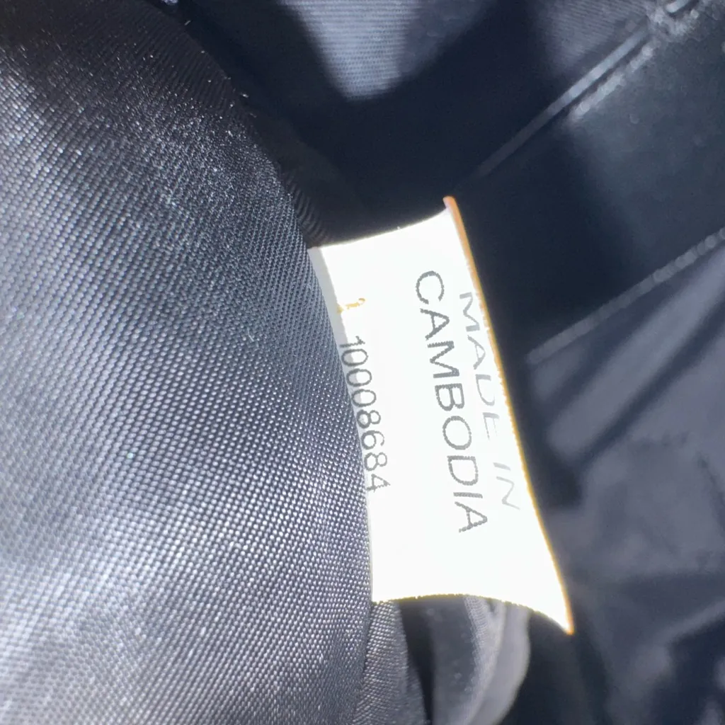 Tory Burch Black With Gold Nylon Small Ella Tote Handbag Women’s Purse Bag - Image 16