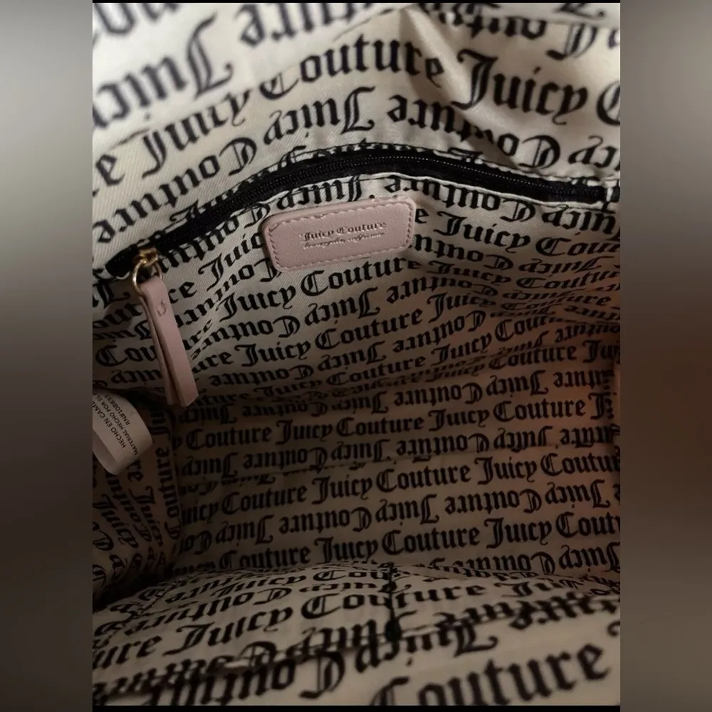 Juicy Couture Dusty Blush Velour Big Spender Tote Crossbody Bag NWT - Image 5