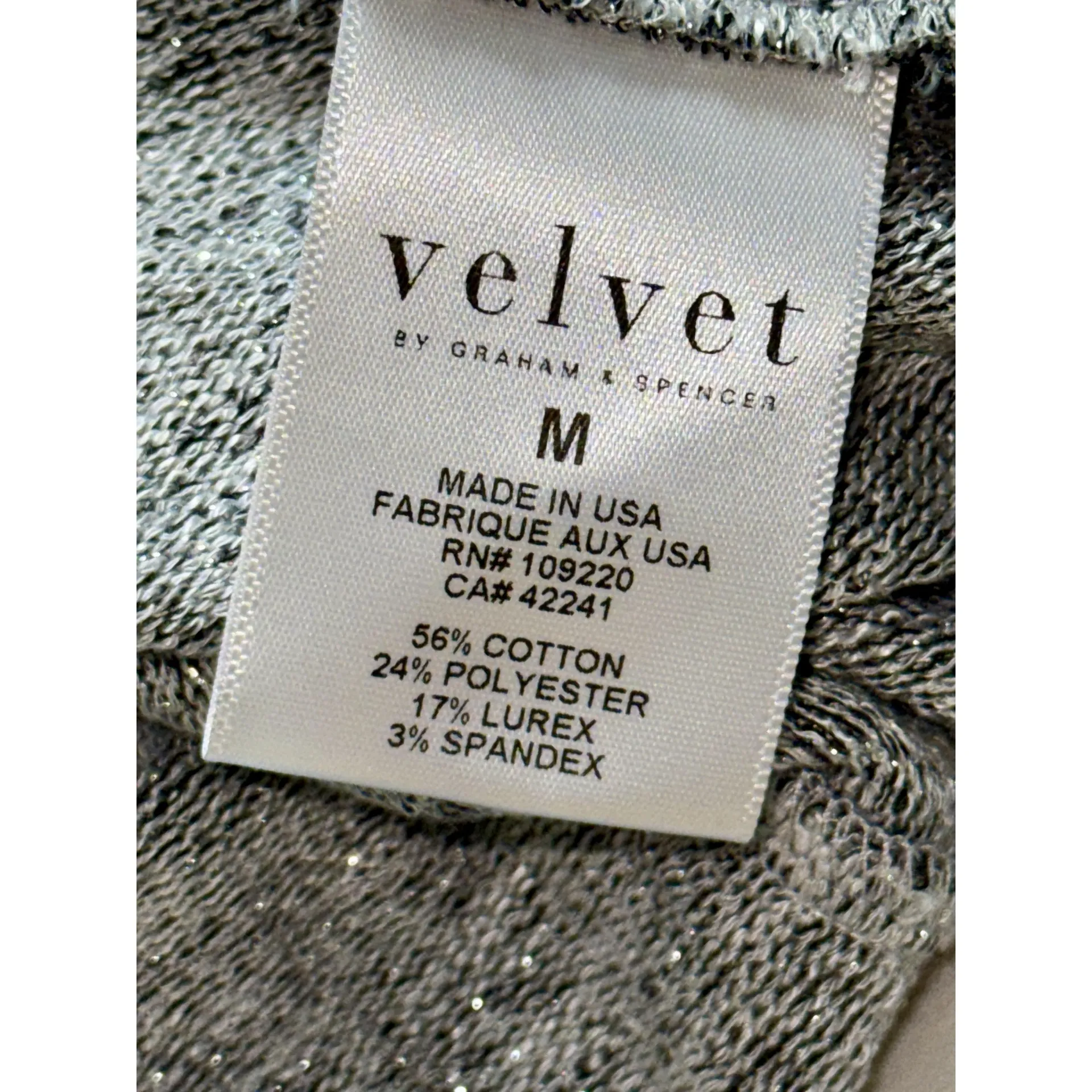NEW Velvet Anthropologie Heathered Gray Knit V-Neck Long Sleeve Sweater Size M - Image 6