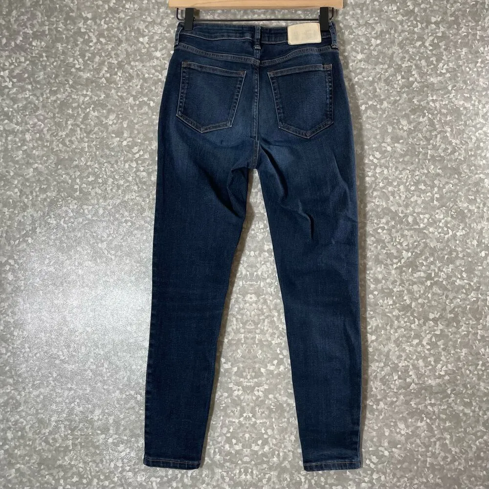 Everlane The Curvy High Rise Skinny Jean - Size 26 - Medium Wash Cropped Jeans - Image 8