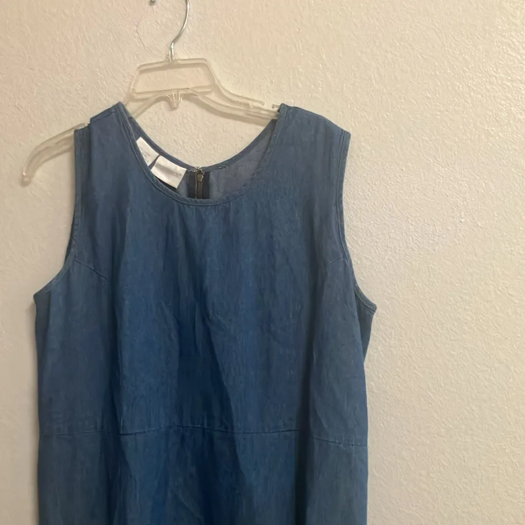 FINAL MARKDOWN Stonybrook 2 piece denim dress large - Image 4