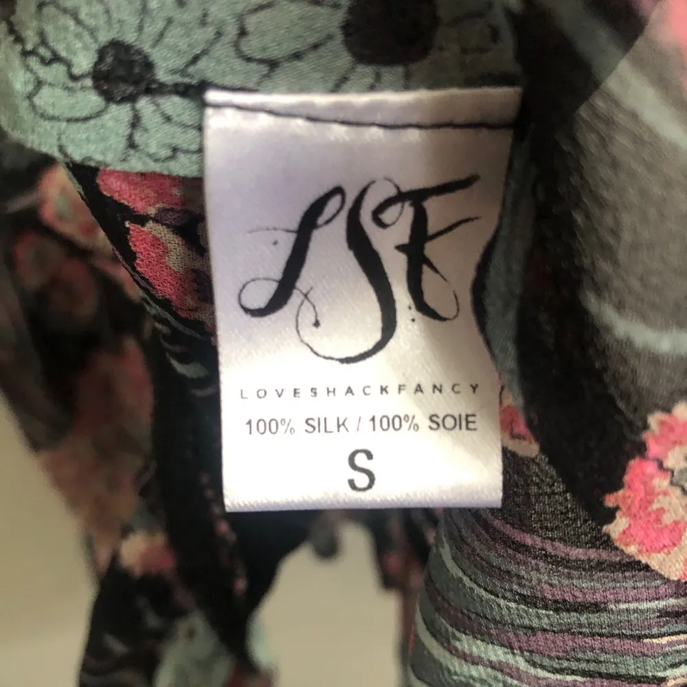 LoveShackFancy Floral Silk Camisole Tank Top A8 - Image 6