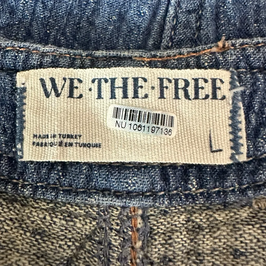 Free People Bohemian Relaxed Midnight Voyage Harem Jeans Dark Wash Size Large - Image 12