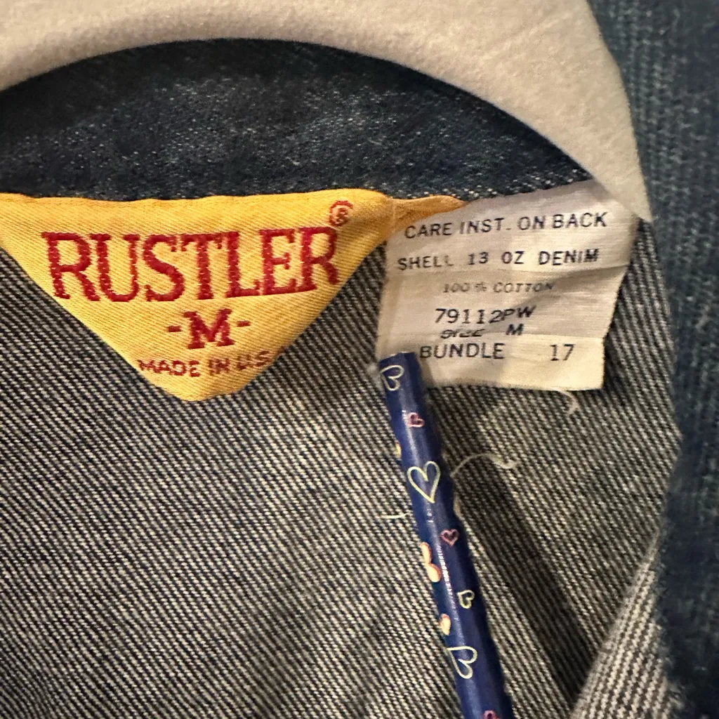 Vintage Rustler denim jacket size M - Image 3