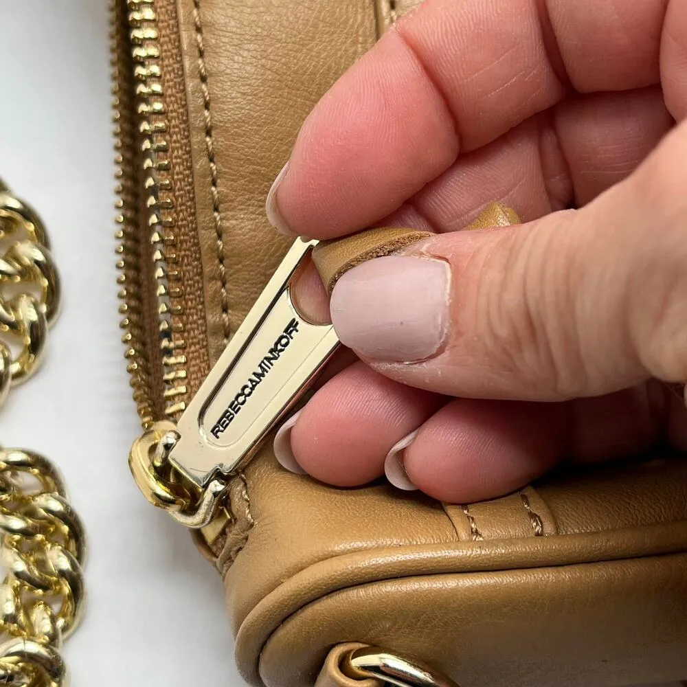 Rebecca Minkoff Women's Tan Small Crossbody Chain Handbag Purse - Image 10