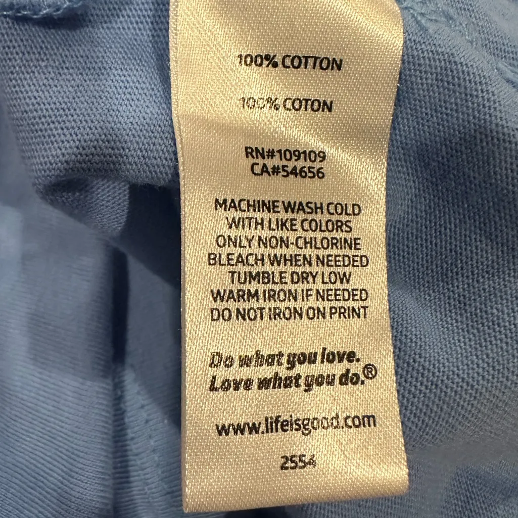 LIFE IS GOOD ITS A WONDERFUL LIFE CHRISTMAS HOLIDAY BLUE LONG SLEEVE TSHIRT XL - Image 5