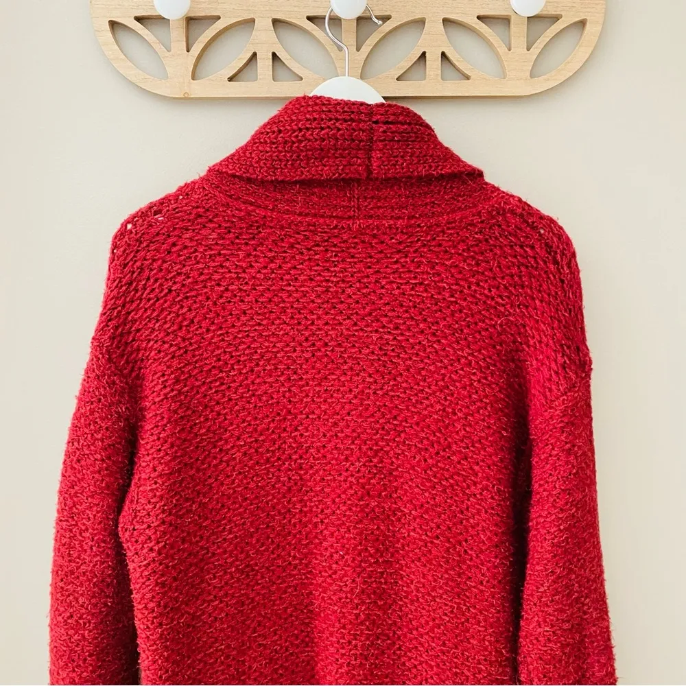 Pilcro by Anthro. Open Front Cardigan Maroon Sz Medium - Image 8