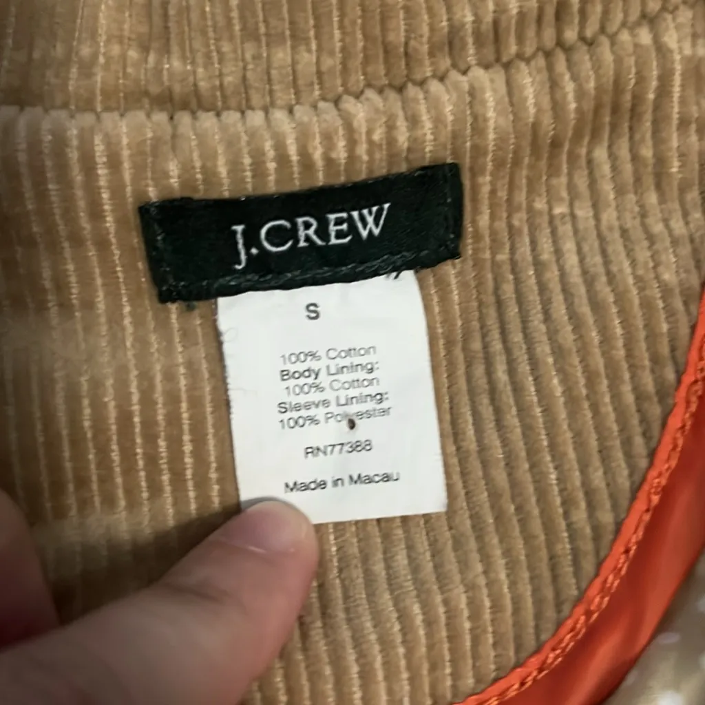 JCrew Vintage Corduroy Blazer Tan Size Small - Image 7
