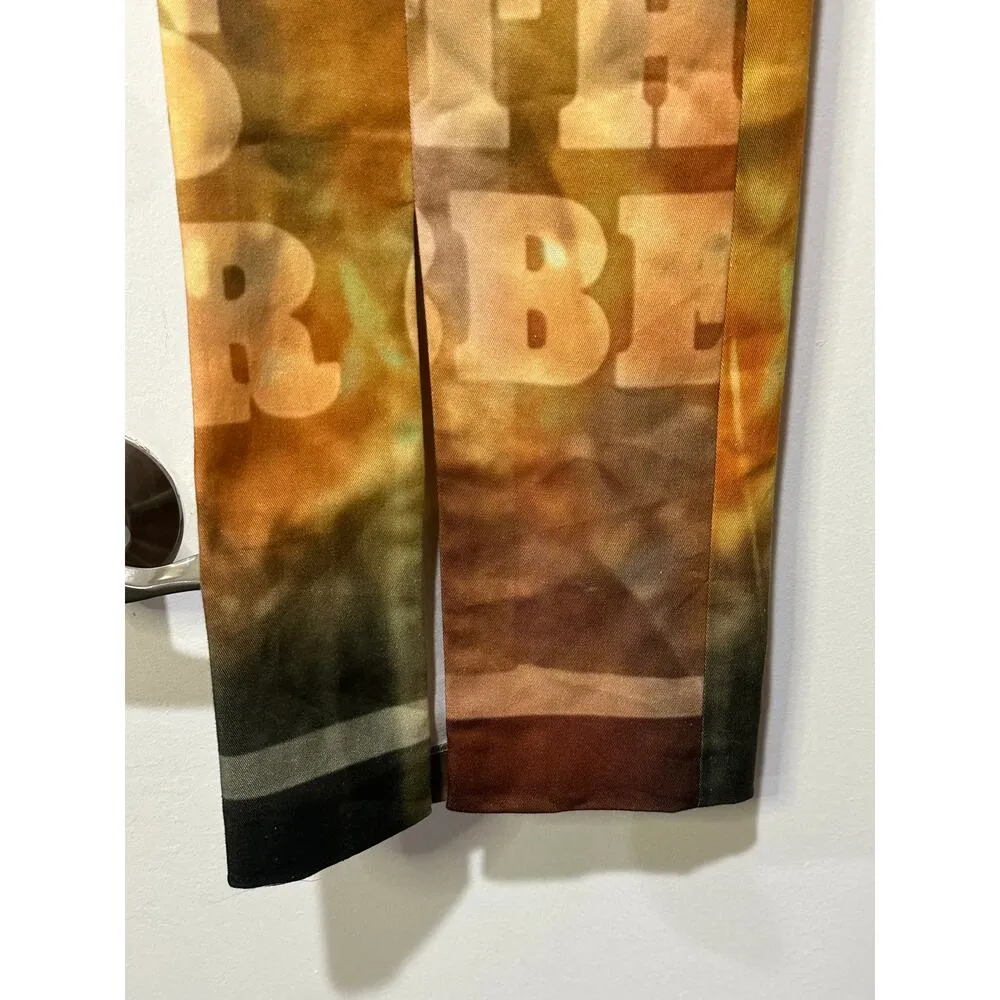 Elliss Orange Sunflower Jeans Print Multi Graphic Size Large NWT Organic Cotton - Image 6