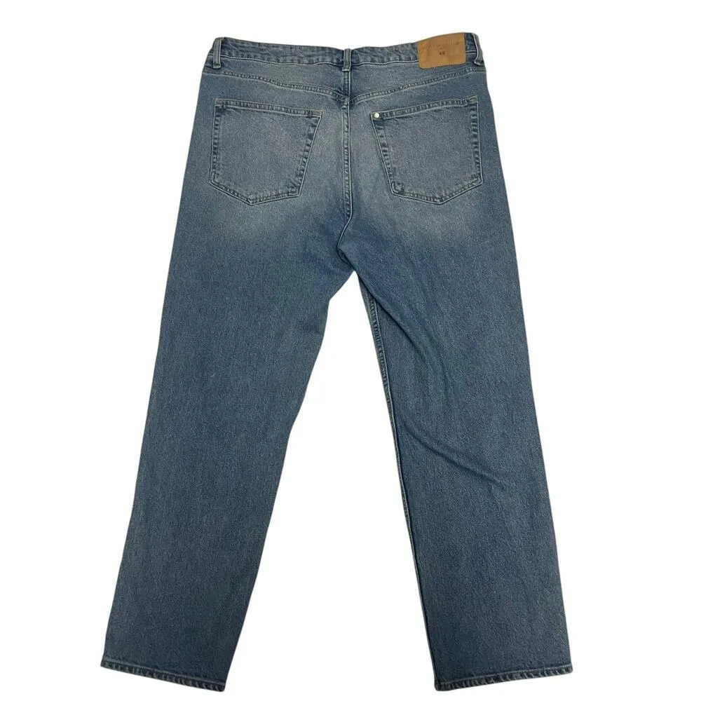 Brock Collection X H&M Women's Light Wash Straight Leg Denim Jeans Size 14 Blue - Image 3