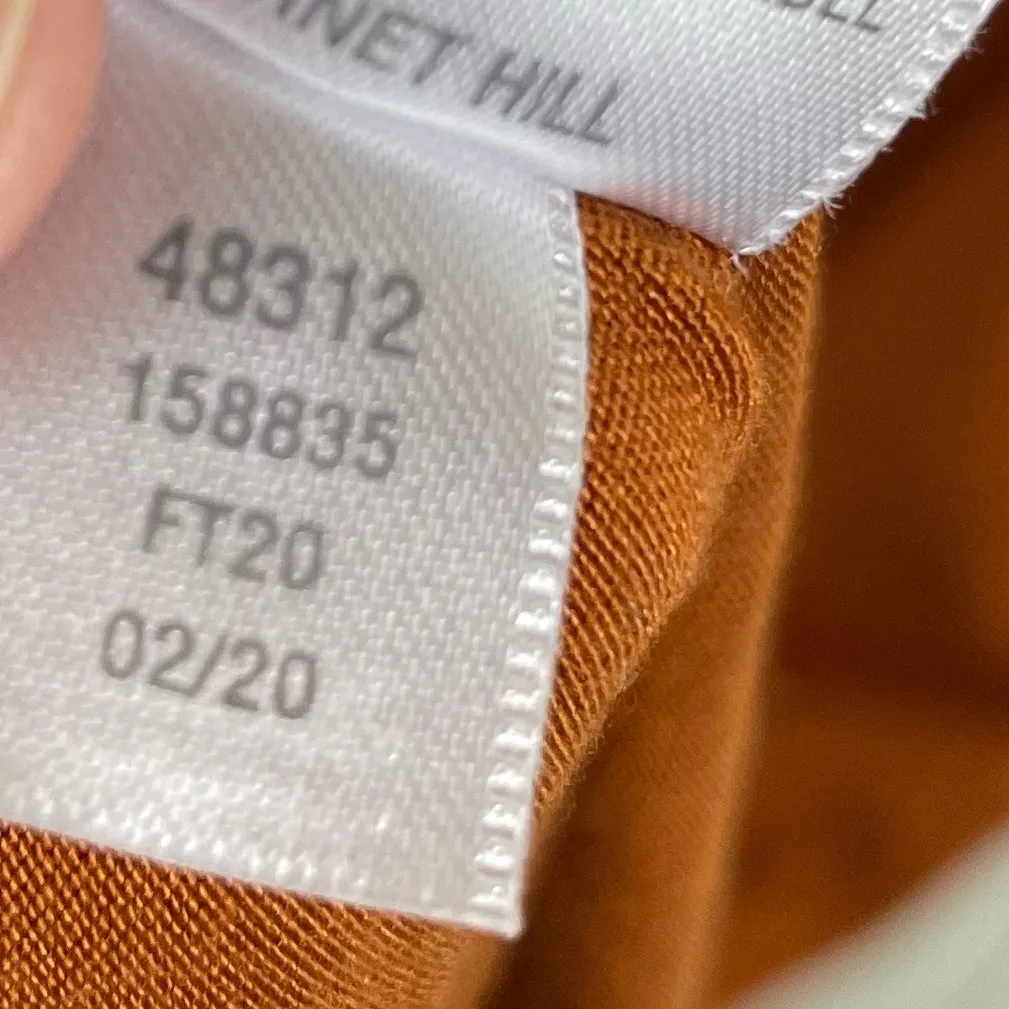 Garnet Hill Seamed Knit Trapeze Dress Women's Size Small Burnt Orange Solid Fall - Image 7