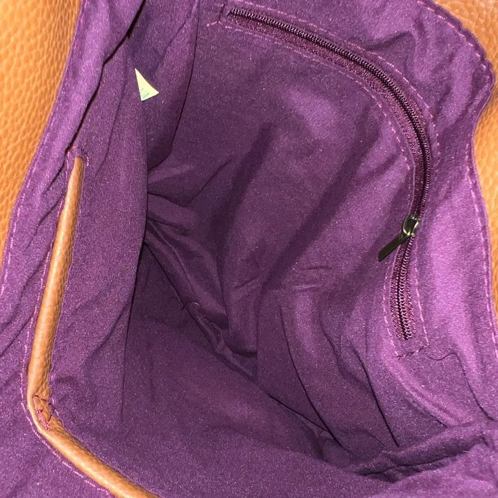 Carmel brown front fringe shoulder bag. New - Image 6