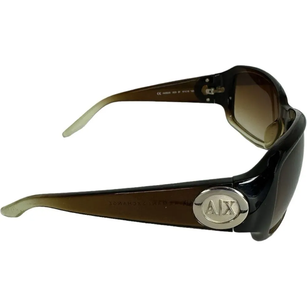 ARMANI EXCHANGE Oversized Sunglasses with Case Gradient Ombré EUC - Image 9