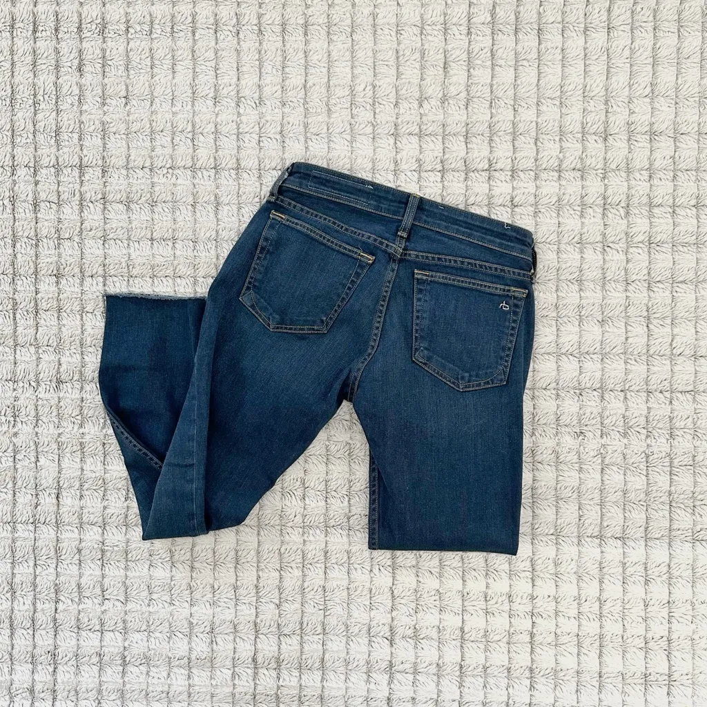 rag & bone Dark Blue Skinny Jeans - Image 3