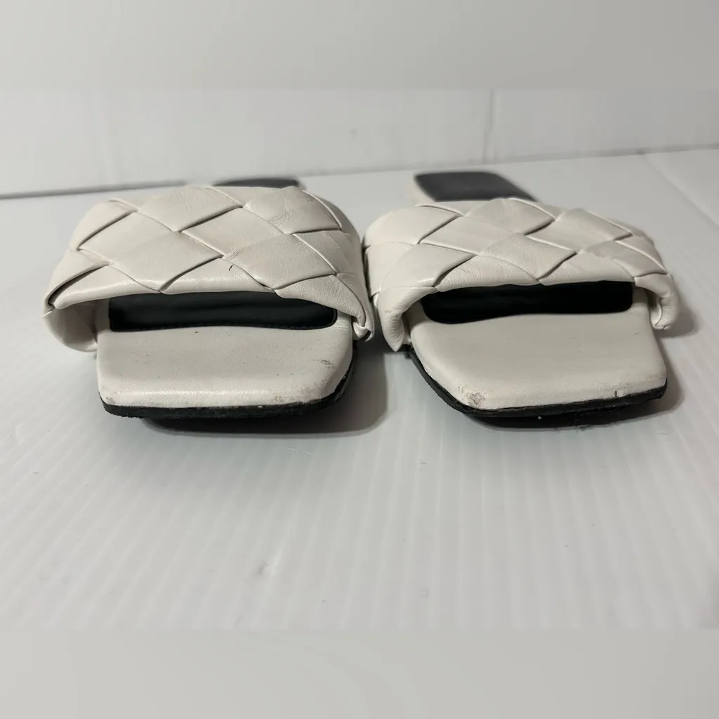 ASOS White square toe flat sandals women size 7 - Image 4