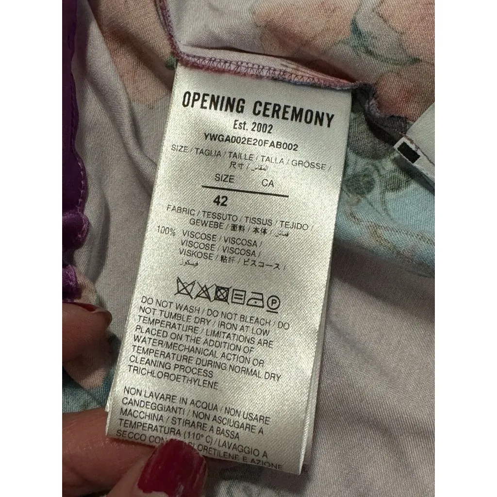 Opening Ceremony Women's Shirt‎ Size 42 Made In Italy Colorful Designer Modern - Image 11