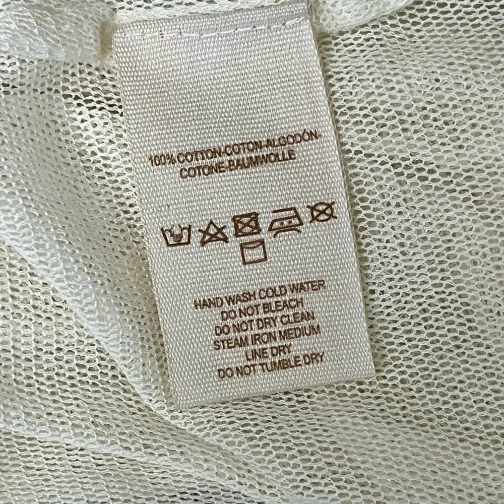 Free People Beaded Mesh Sheer Babydoll Tunic Top S Boho Coastal Cottagecore Y2K - Image 9