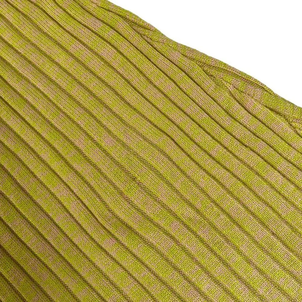 AFRM Skye Dress in Marled Lime Yellow - Image 11