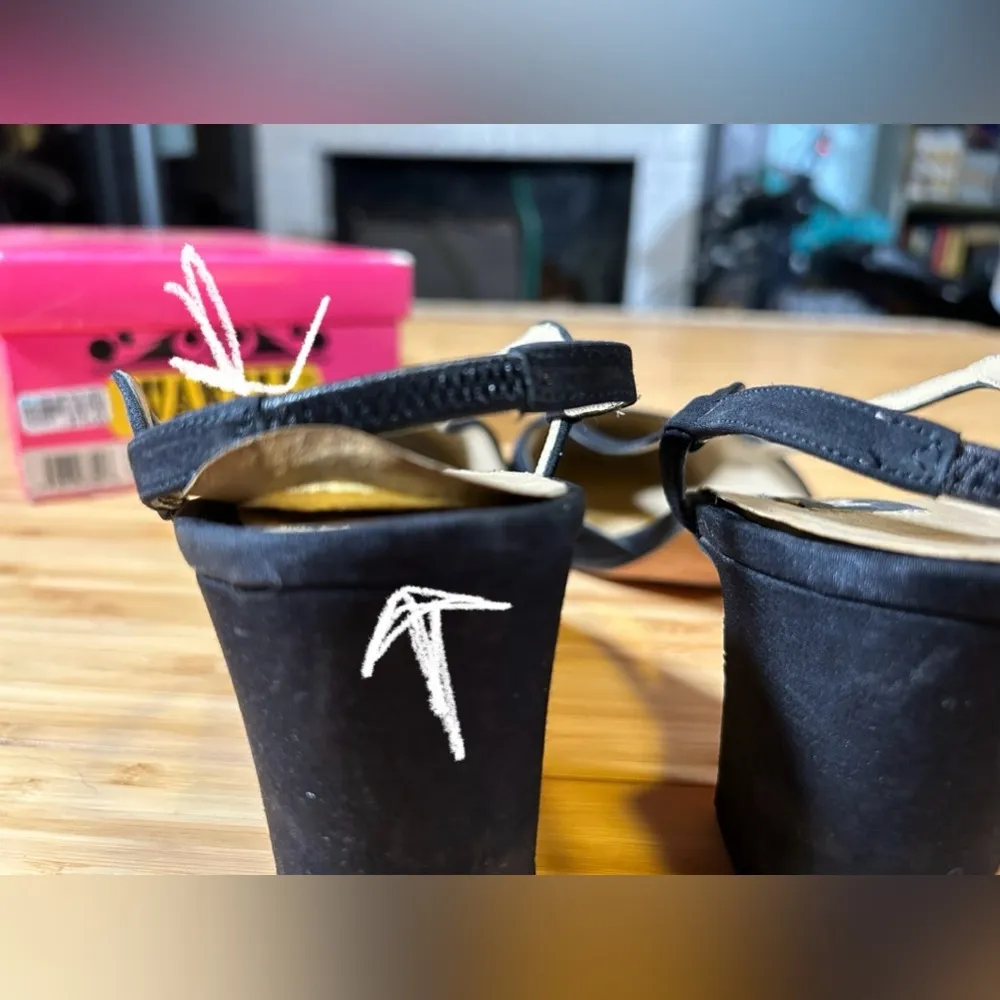 Vaneli Slingback Black Heels Size 10 Used - Image 10