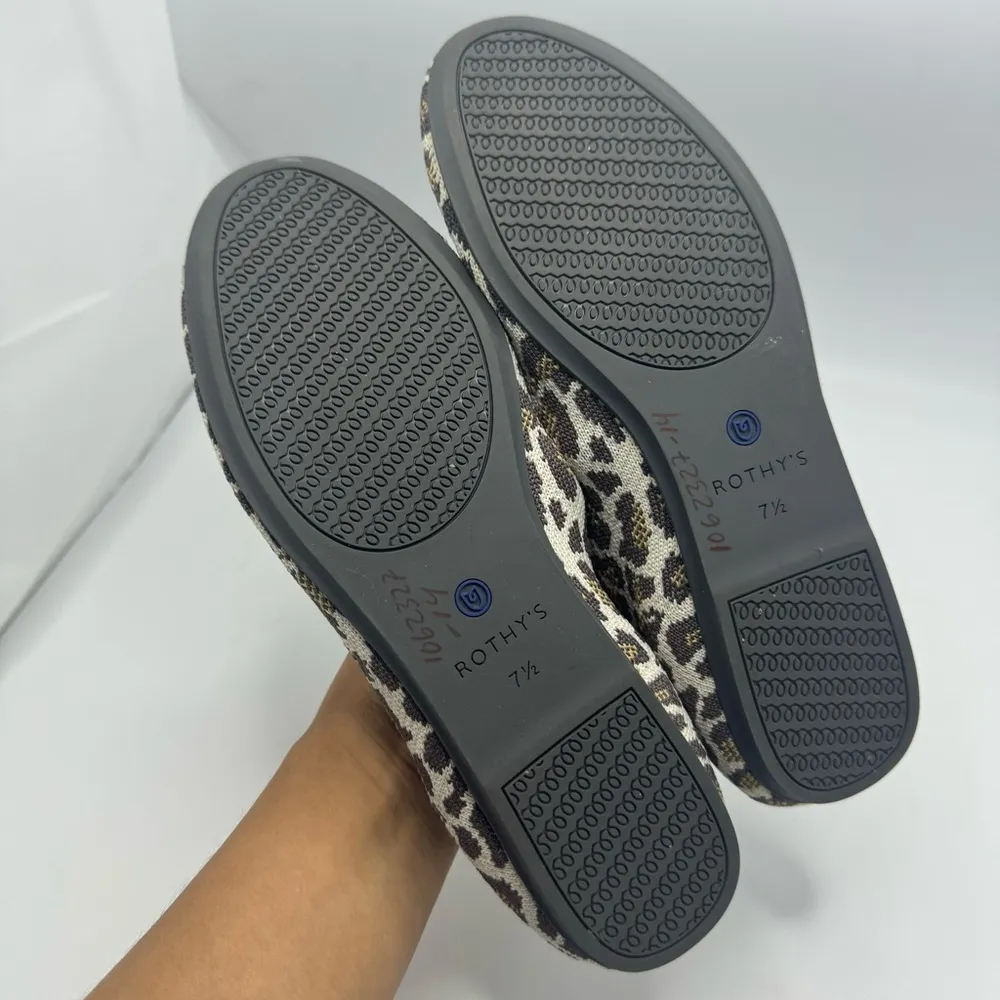 Rothy’s The Loafer Mocha Spot Leopard Animal Print Slip on Shoes Size 7.5 - Image 5