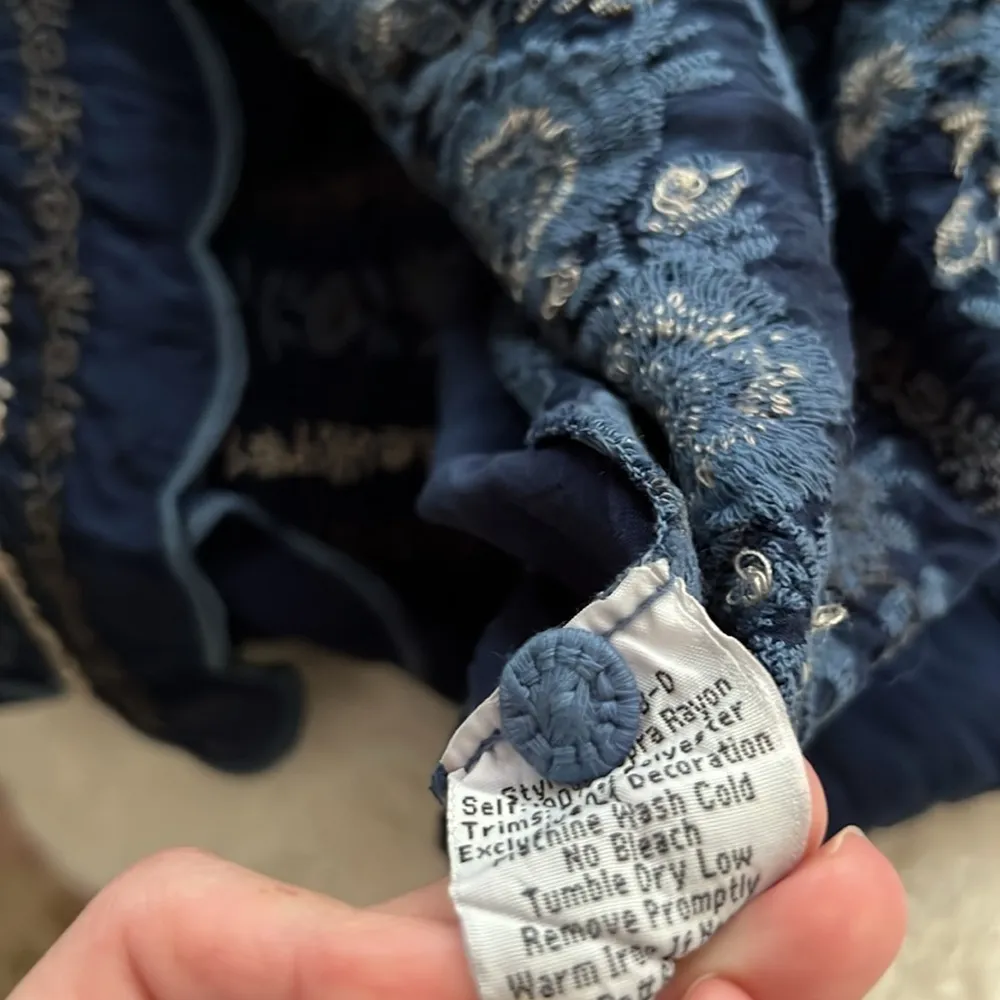 Johnny Was Kones Blue Embroidered Tunic - Image 5