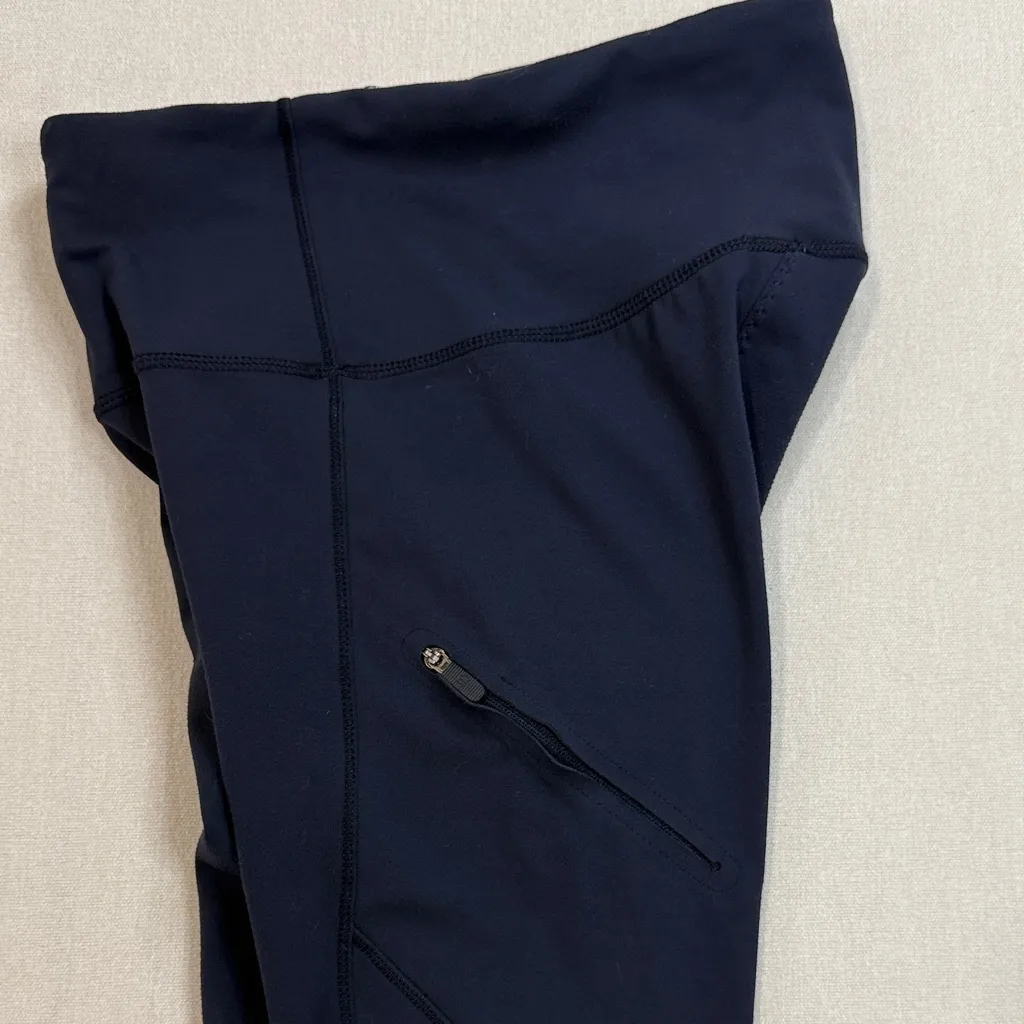 Lululemon  athletica Navy Leggings with Zipper Accents - Image 7