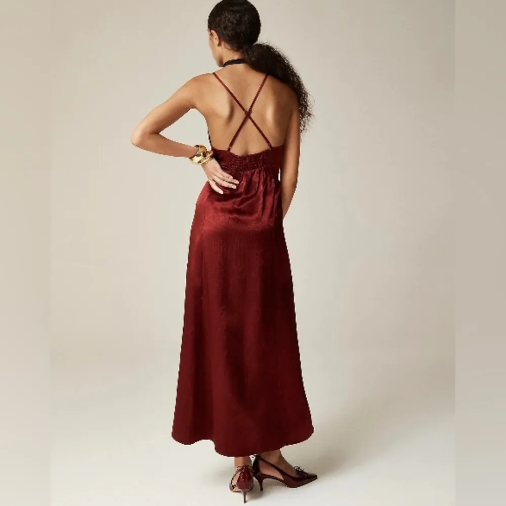 J. Crew Women's Cross-back Dress in Textured Satin Size 12 #CG295 - $75  (62% Off Retail) New With Tags - From Anna