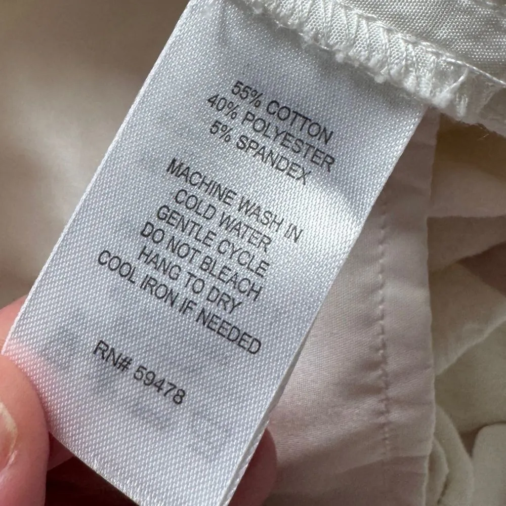 Saint Tropez West White Textured Pants Size 8 NWT - Image 8