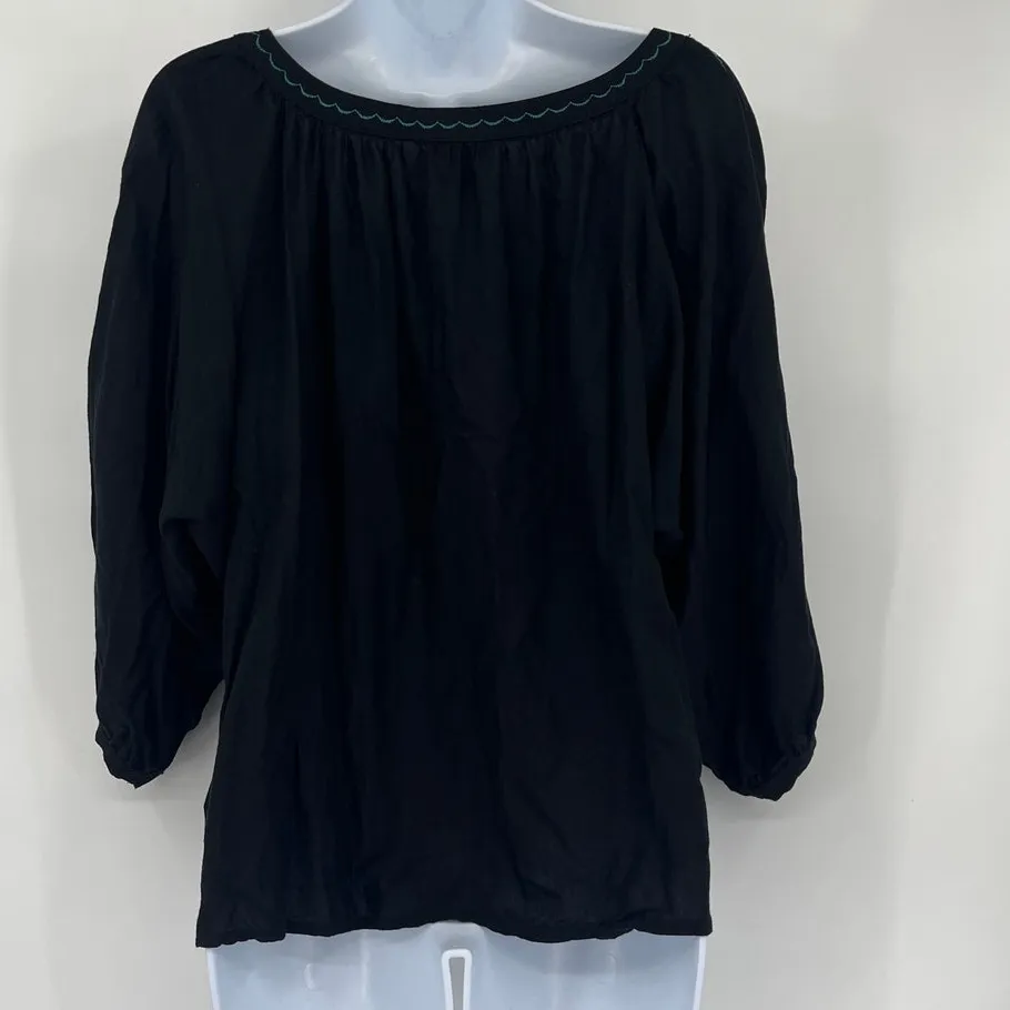 Ariat Western Peasant Blouse Sz S Boho Embroidered Festival Cottage Flowy Ranch - Image 6