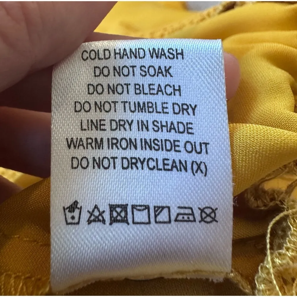 Tularosa Revolve I’m Yours Golden Yellow Peplum Long Sleeve Top Size Medium - Image 8