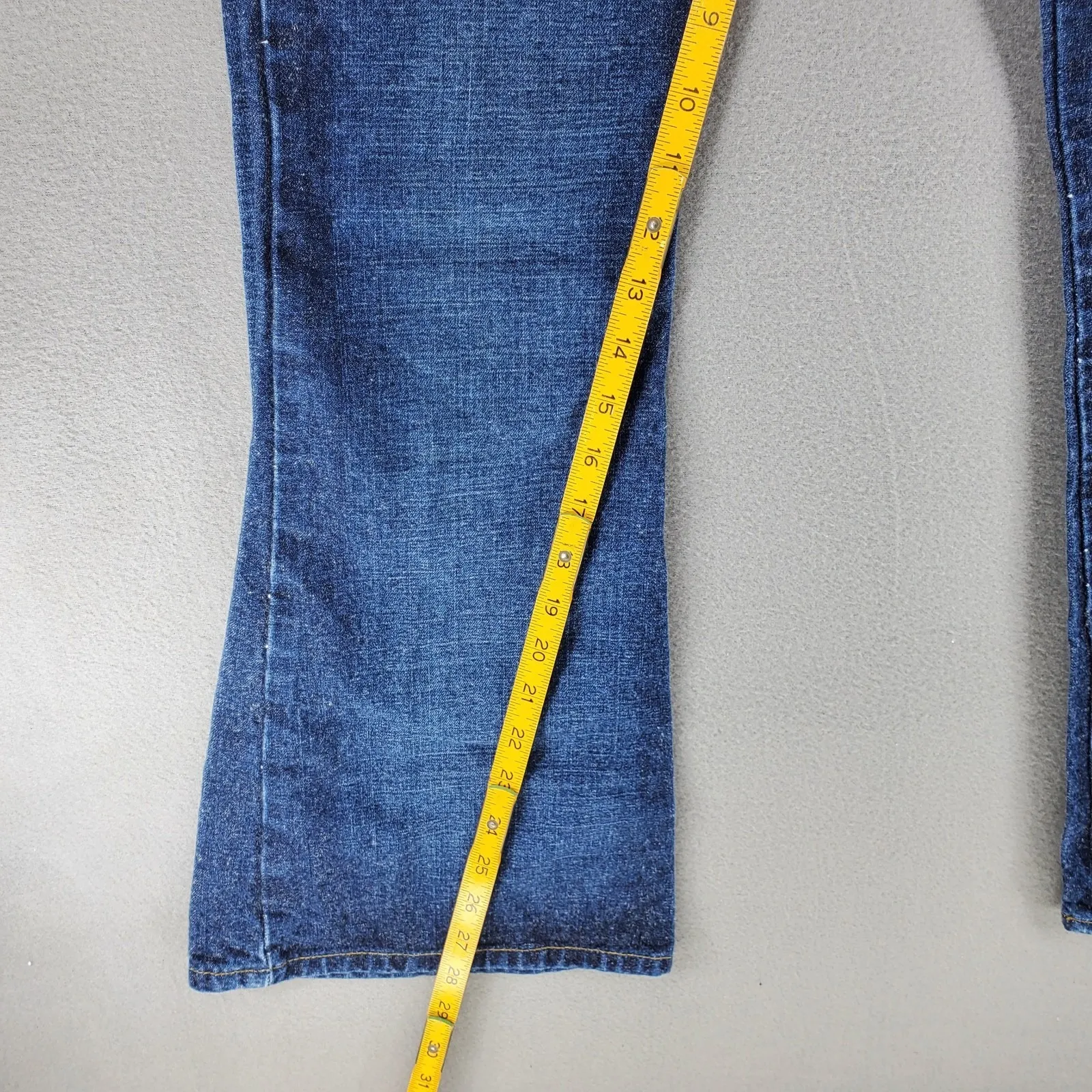 Vintage Express Jeans Size 9/10 S Dark Wash Extreme Flare High Rise 90s Y2K Boho - Image 6