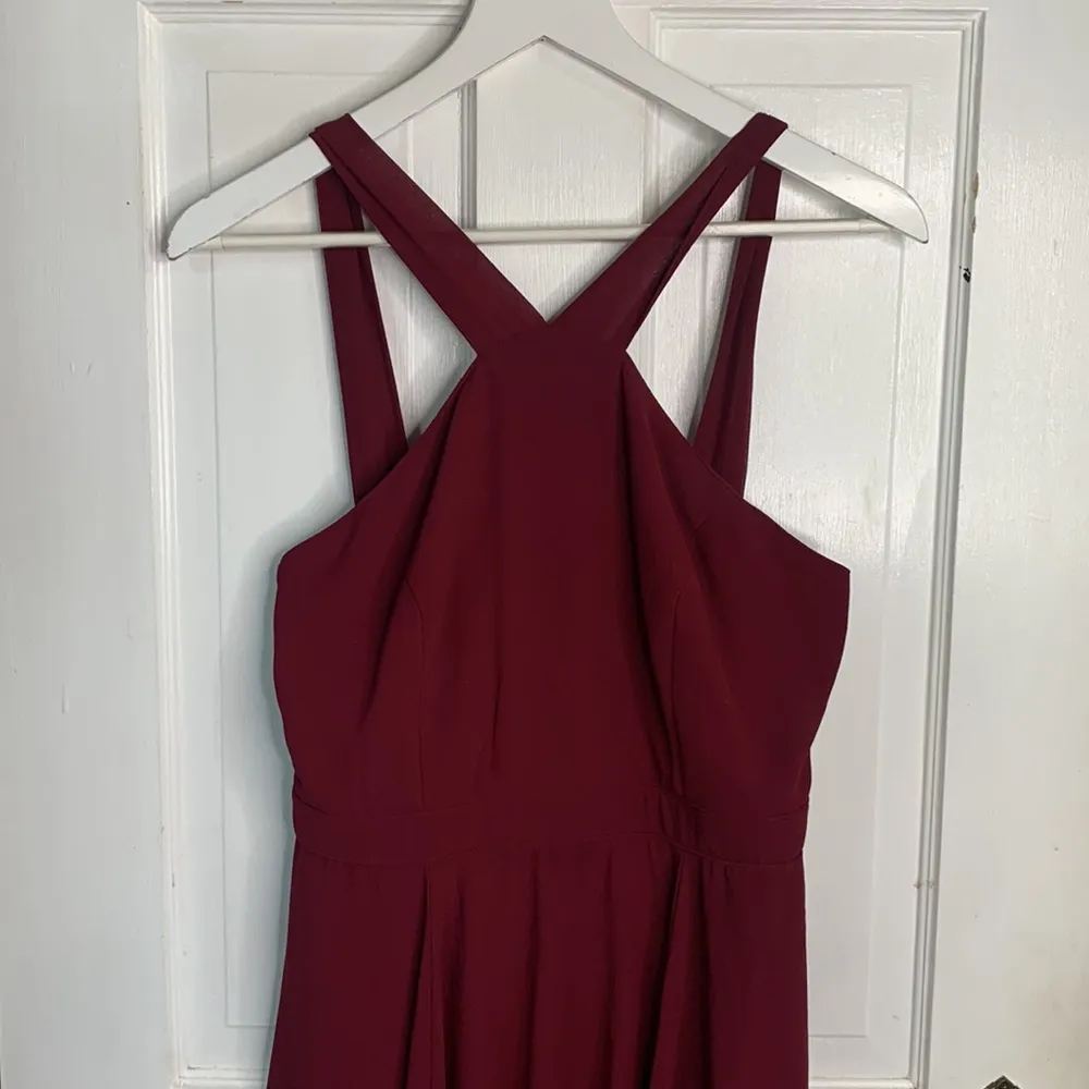 Lulu’s Forevermore Burgundy Holiday Skater Dress W-730 Size Large - Image 7