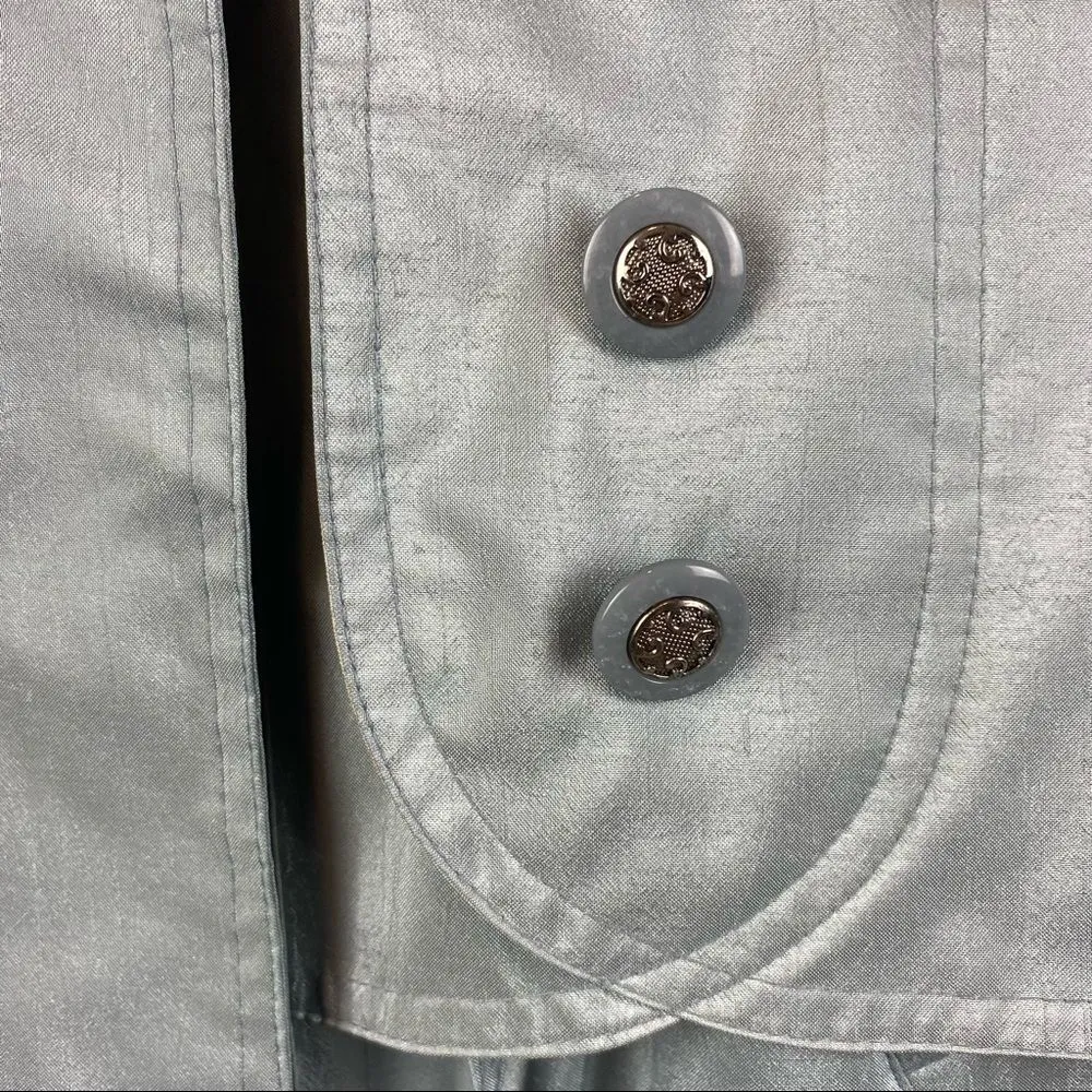 Rainshedder Light Blue Iridescent Belted Trench Rain Coat PM Size undefined - Image 6